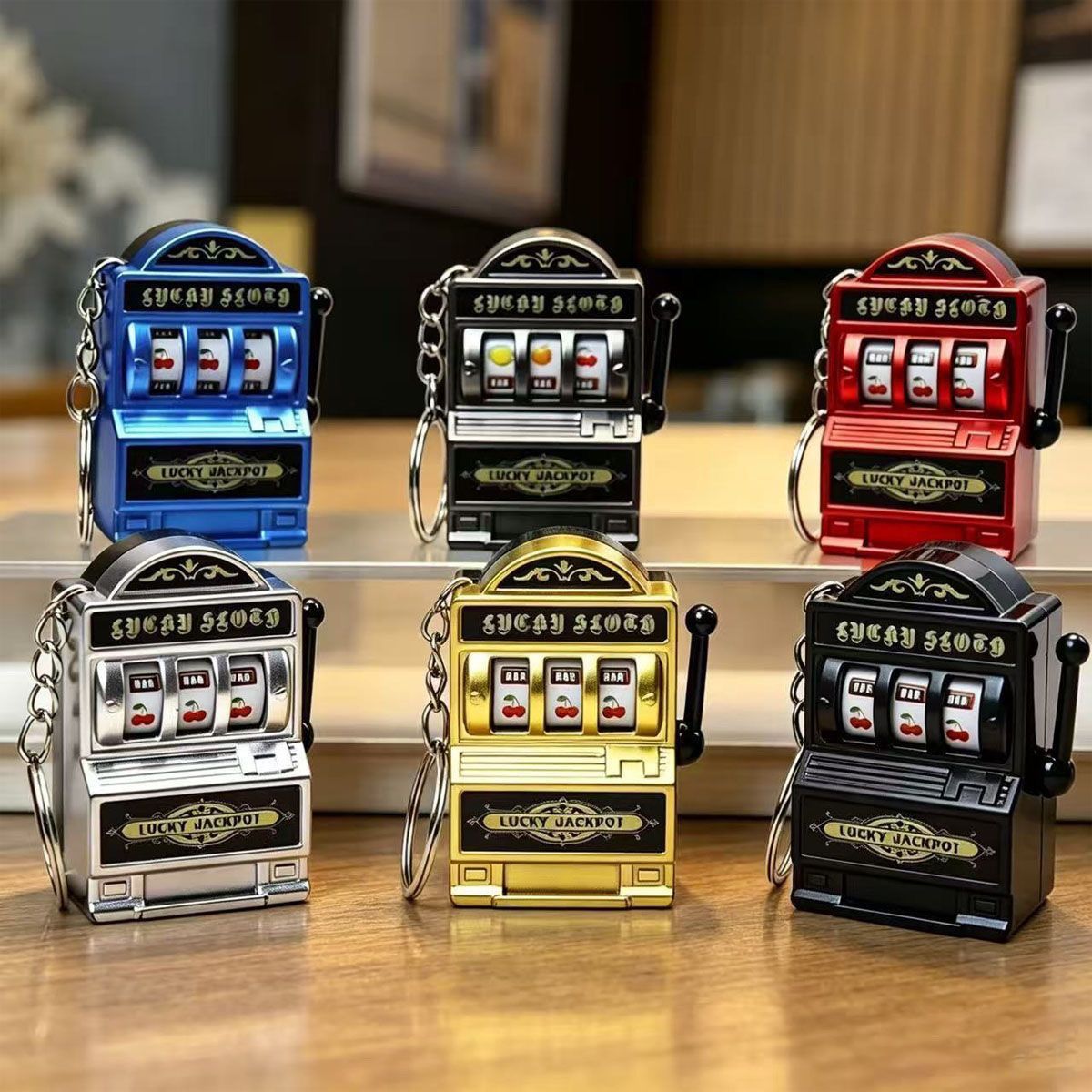 Vintage Collectibles - Mini Portable Fruit Slot Machine Keychain