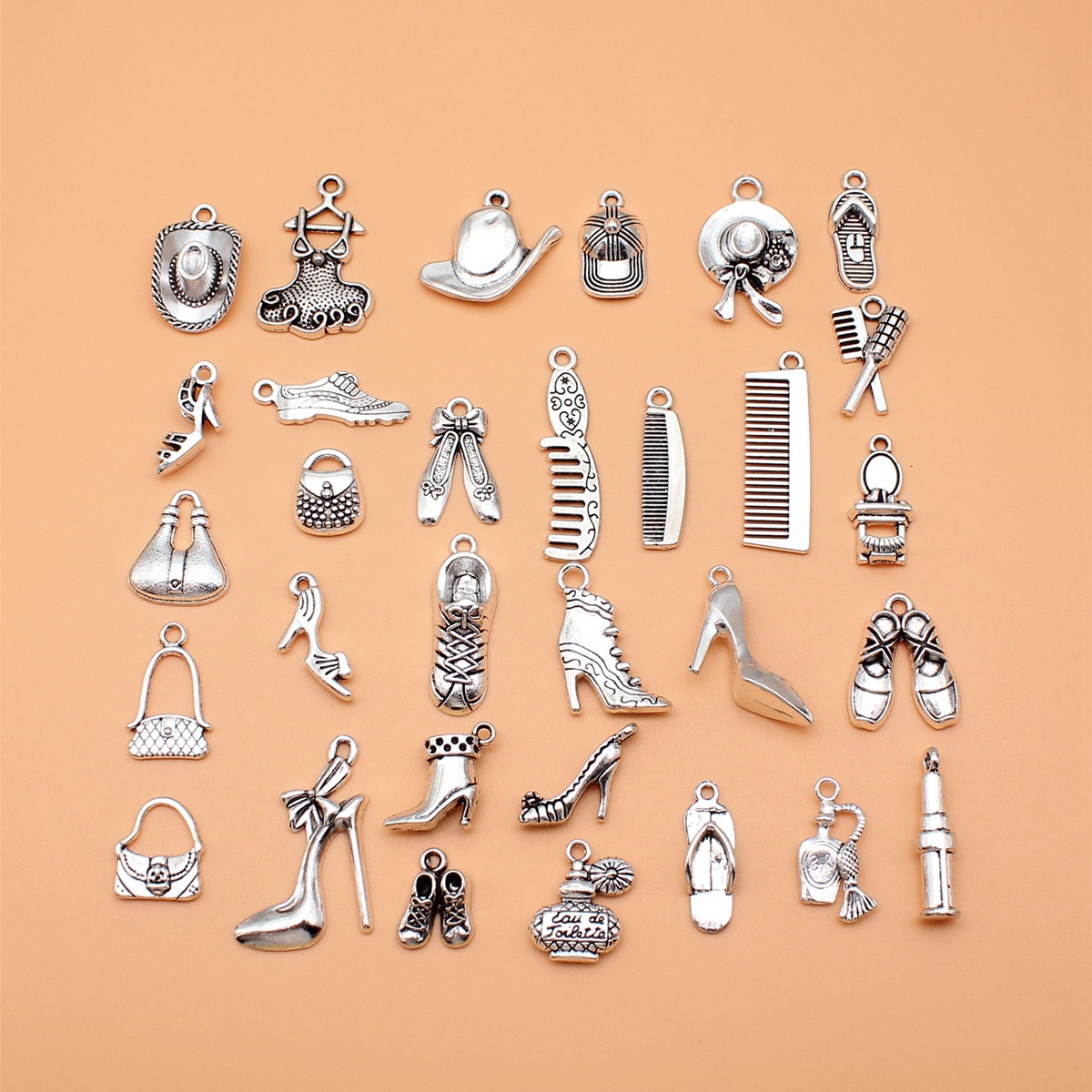 31pcs Antique Silver Color Com - огляд і ціна Vintage Collectible Shoes