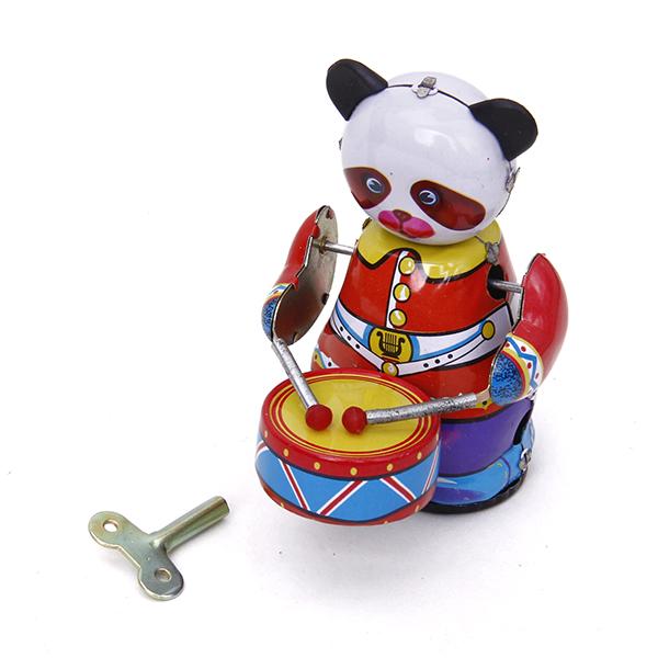 Wind Up Clockwork Panda Drumme - огляд і ціна Vintage Collectible Figures